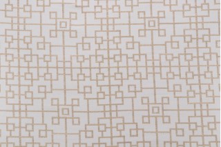 Maze Upholstery Fabric in Ivory/Wheat