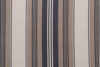 Woven Stripe Decorator Fabric in Caviar