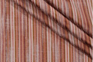 Woven Stripe Upholstery Fabric in Apricot
