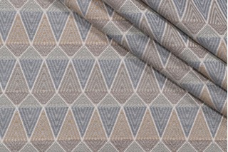 Woven Chenille Upholstery Fabric in Chambray