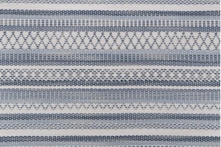 Diamond Stripe Upholstery Fabric in Blue