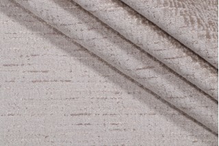 Patterned Chenille Upholstery Fabric in Linen