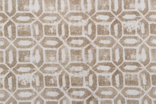 Mill Creek Printed Drapery Fabric in Latte 