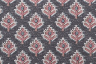 Magnolia Home Carter Printed Cotton Drapery Fabric in Clay 