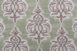 Magnolia Home Jenna Printed Cotton Drapery Fabric in Pear 