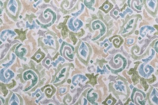 Magnolia Home Jester Printed Cotton Drapery Fabric in Bay 