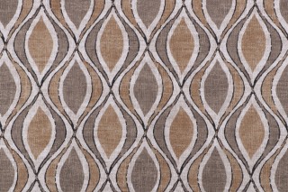 Magnolia Home Joy Printed Cotton Drapery Fabric in Caramel 