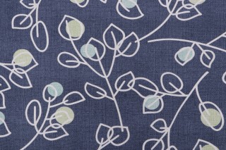 Magnolia Home Macaulay Printed Cotton Drapery Fabric in Blue 