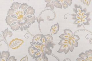 Thibaut Alexa F94917 Printed Drapery Fabric in Gold and Grey