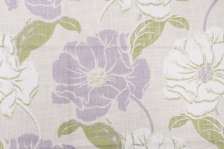 Thibaut Hempton Ponds Printed Drapery Fabric in Cream Lavender F99240