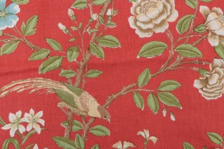Thibaut Neuman F94706 Printed Drapery Fabric in Pink