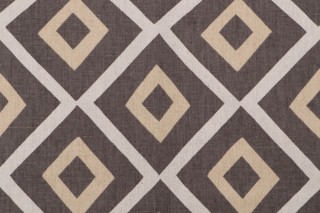 Thibaut Carole F99191 Printed Linen Blend Drapery Fabric in Grey