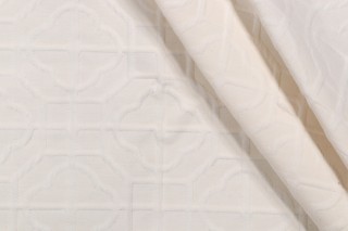 Thibaut Carter W72779 Matelasse Upholstery Fabric in Off White