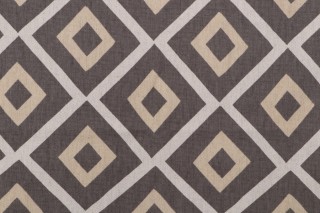 Thibaut Carole F99191 Printed Linen Blend Drapery Fabric in Grey