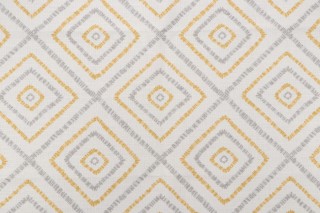 Thibaut Kozar F94922 Printed Drapery Fabric in Gold and Grey