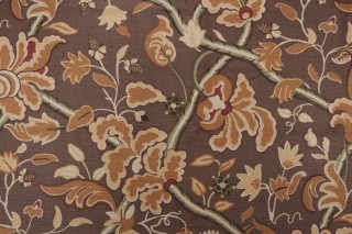 Thibaut Denmark F96031 Printed Drapery Fabric in Brown
