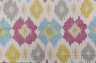 Thibaut Bimini Ikat F95731 Printed Drapery Fabric in Grey