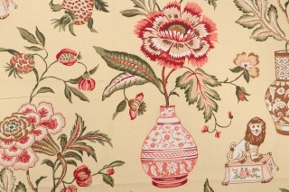 Thibaut Marrakesh F93331 Printed Drapery Fabric in Gold