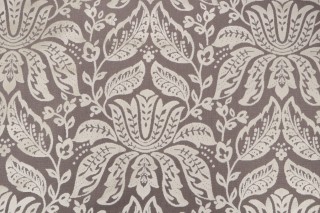 Thibaut Luxembourg Damask W71802 Velvet Upholstery Fabric in Cream