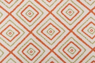 Thibaut Kozar F94921 Printed Drapery Fabric in Orange