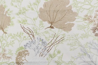 Thibaut Molokini F95734 Printed Cotton Drapery Fabric in Natural