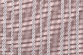 Phifertex Woven Vinyl Mesh Sling Chair Outdoor Fabric in White/Brick Stripe