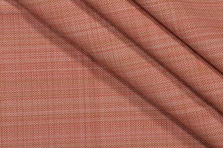 Bella Dura Grasscloth Latex Backed Woven Polyolefin Outdoor Fabric in Persimmon 