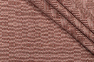 Bella Dura Dart Woven Polyolefin Outdoor Fabric in Terracotta 
