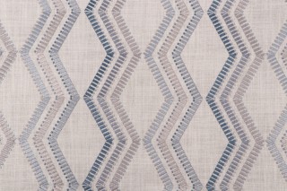 TFA So Vain Embroidered Decorator Fabric in Azure 