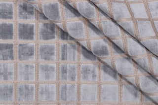 TFA Close Quarters Latex Backed Velvet Patterned Upholstery Fabric in Sky 