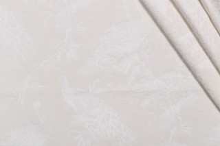 Valiant Fabrics Calan Jacquard Damask Decorator Fabric in Vanilla 