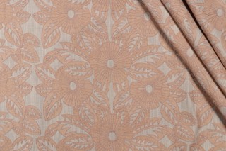 Valiant Fabrics Cynthia Embroidered Decorator Fabric in Dune 