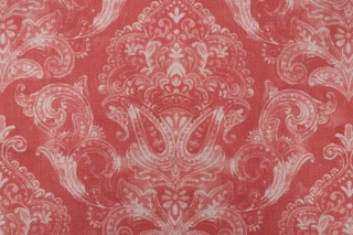 Hamilton Wilkerson Printed Cotton Linen Drapery Fabric in Henna 