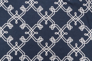 PK Lifestyles Dynasty Embroidery Decorator Fabric in Indigo 
