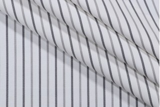 Richloom Woven Stripe Polyester Outdoor Fabric in Charcoal