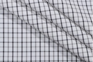 Richloom Woven Plaid Polyester Outdoor Fabric in Charcoal