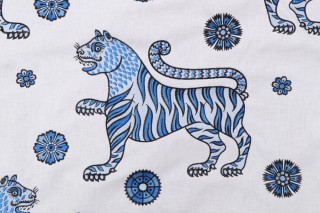 P Kaufmann Konya Embroidered Decorator Fabric in Porcelain 