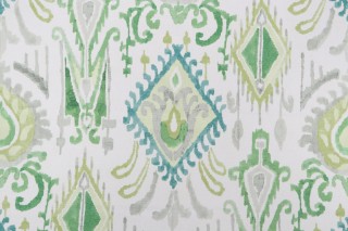 P Kaufmann Dario Printed Cotton Decorator Fabric in Green Parrot 