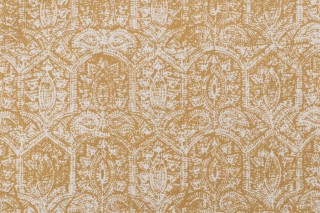 P Kaufmann Jaipur Printed Cotton Linen Drapery Fabric in Turmeric 