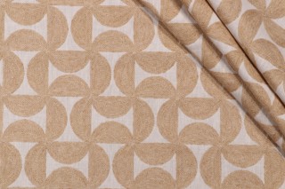 PK Lifestyles Pinwheels Embroidery Decorator Fabric in Gold 