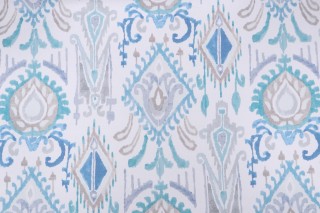 P Kaufmann Dario Printed Cotton Decorator Fabric in Spa Blue 