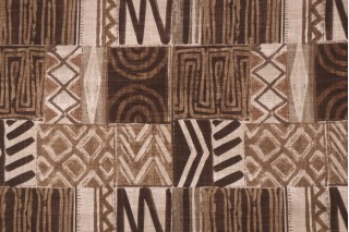 Covington Kenobi Printed Cotton Blend Drapery Fabric in 613-Walnut