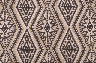 Premier Prints Diamond Stone Slub Canvas Printed Cotton Drapery Fabric in Gobi
