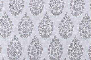 Kaufmann Meera Printed Drapery Fabric in Grey