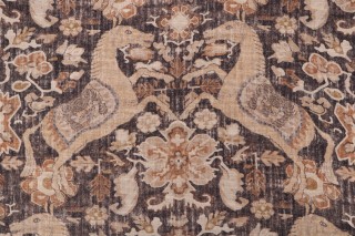 P Kaufmann Nangchen Pony Printed Cotton Linen Drapery Fabric in Smoke 