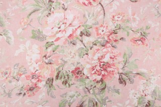 P Kaufmann Mariani Printed Cotton Drapery Fabric in Blush 