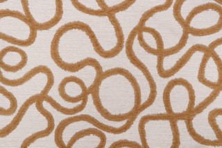 Golding Loopty Loop Woven Chenille Patterned Upholstery Fabric in Honey 