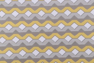 Thibaut Twisted Chain Woven Upholstery Fabric in Yellow and Grey W77985