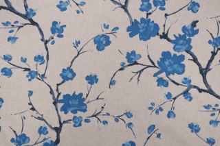 Kaufmann Spring Song Printed Drapery Fabric in Marina 