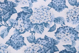 Magnolia Home Summerwind Printed Cotton Drapery Fabric in Porcelain 